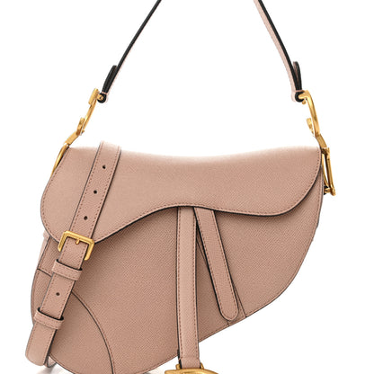 Christian Dior Grained Calfskin Saddle Bag With Strap Blush 8 of 12