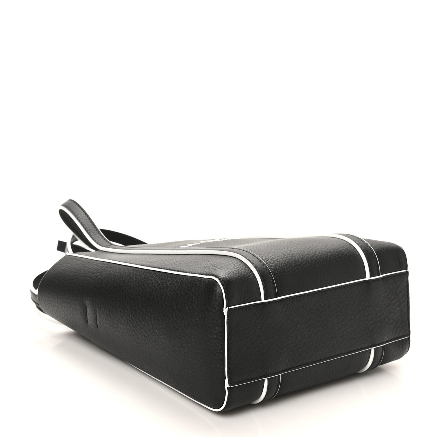 Smooth Calfskin Logo Double Sided XXS Everyday Tote Black White