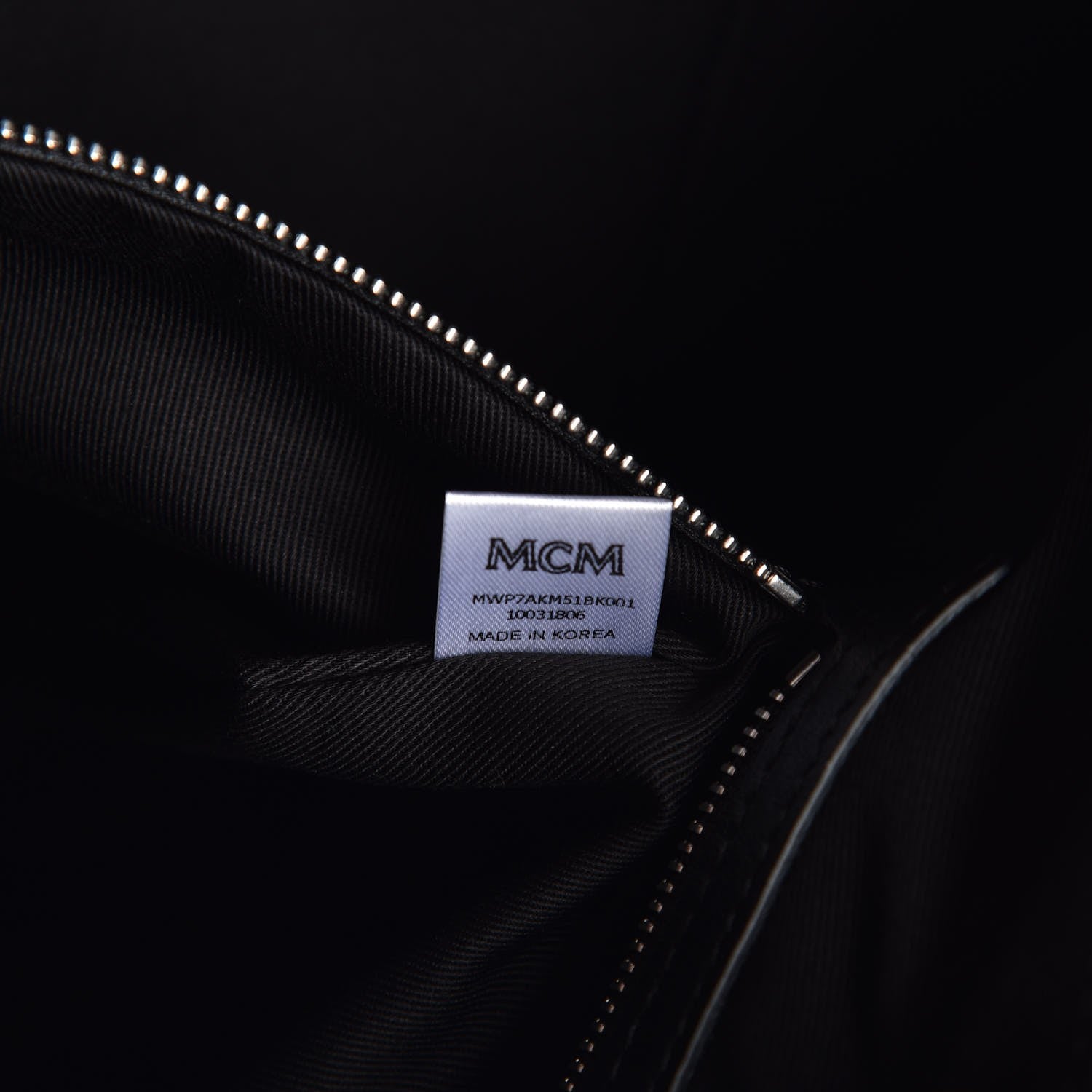 MCM Calfskin Ottomar Monogram Medium Klara Shopper Tote Black 7 of 7