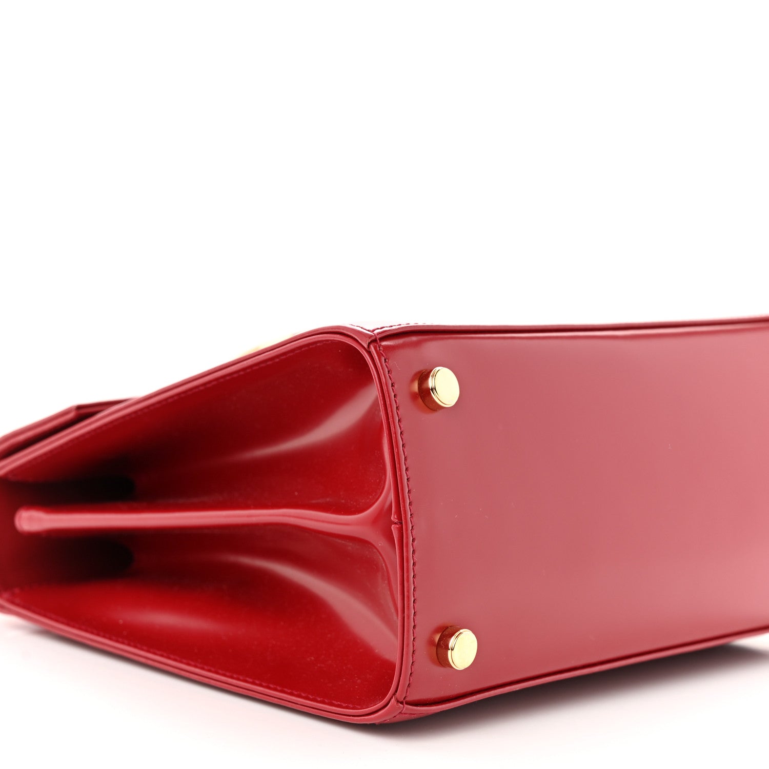 Salvatore Ferragamo Brushed Off Calfskin Small Iconic Top Handle Red 9 of 12