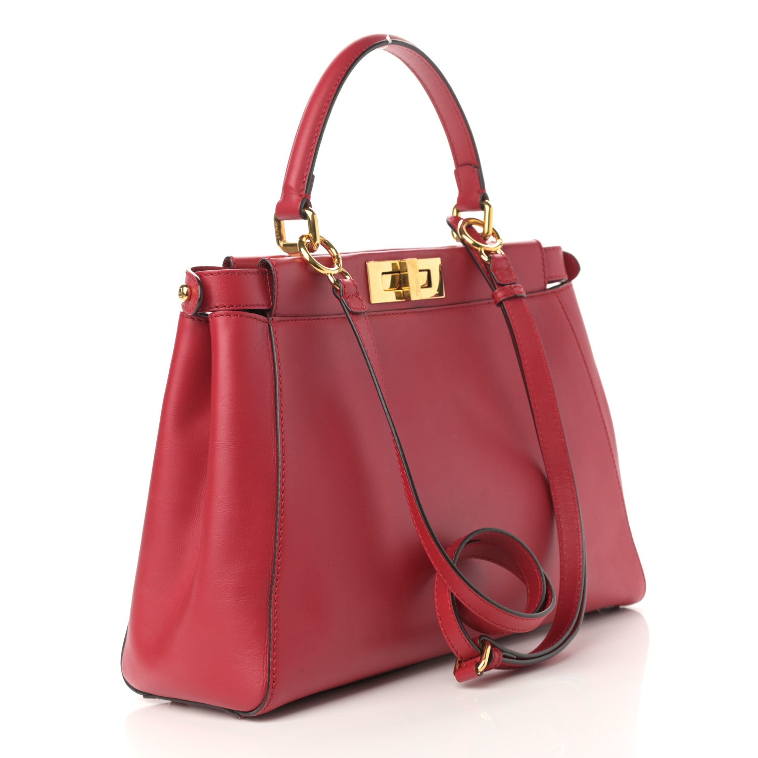 Fendi Vitello Morgan Fabric Jacquard Pequin Medium Peekaboo Iconic Satchel Mattone Tobacco Black 3 of 10