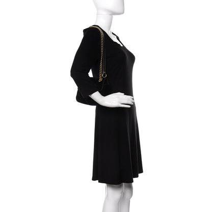 Gucci Velvet Matelasse Mini GG Marmont Shoulder Bag Black 2 of 11