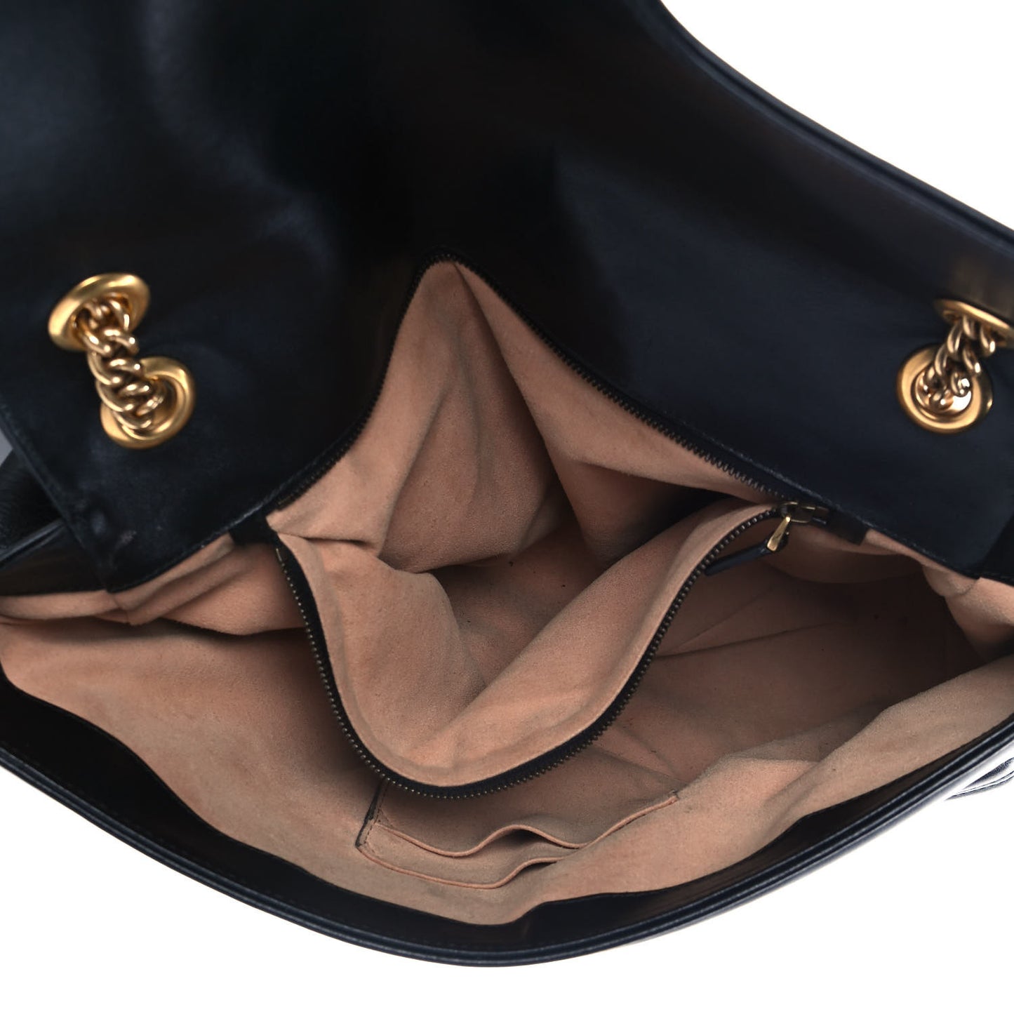 Calfskin Matelasse Large GG Marmont Shoulder Bag Black