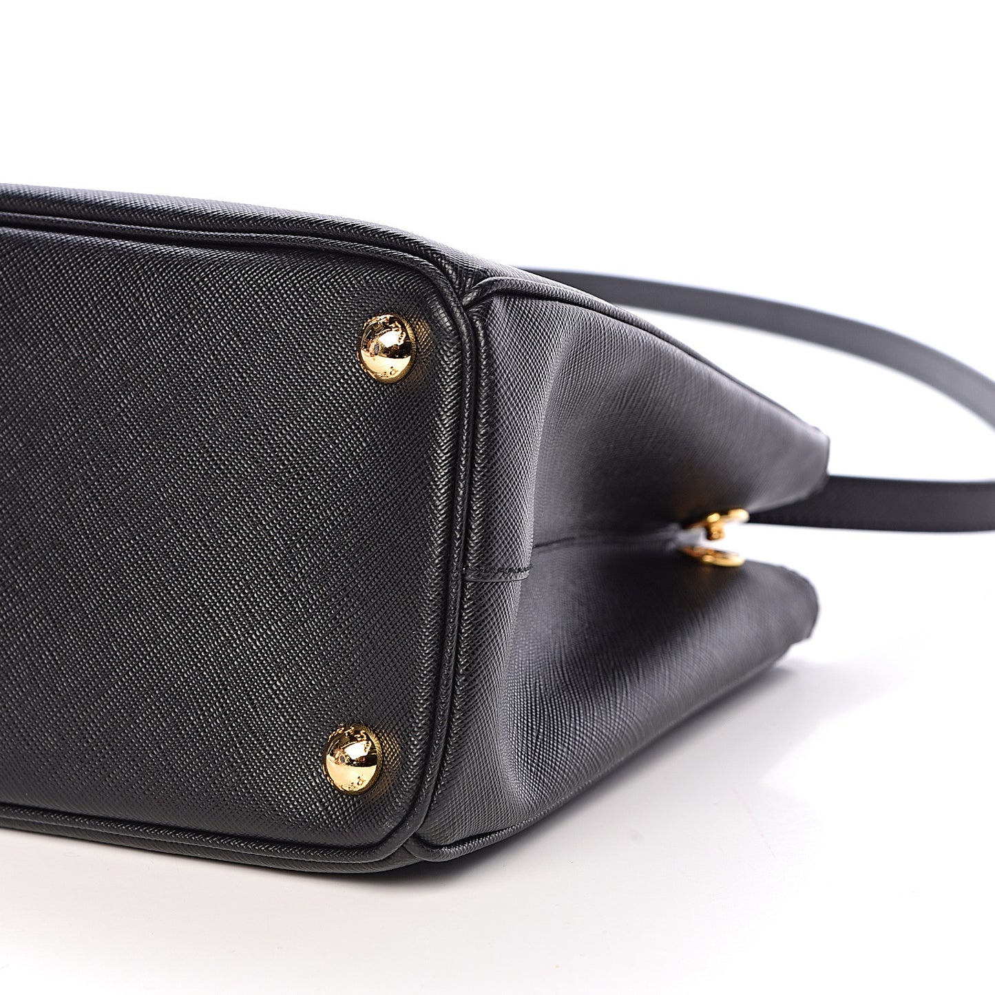 Saffiano Small Galleria Double Zip Tote Black