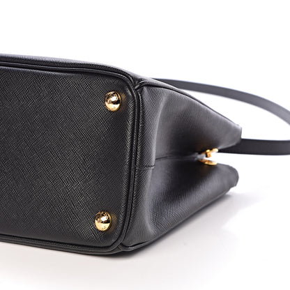Prada Saffiano Small Galleria Double Zip Tote Black 10 of 11
