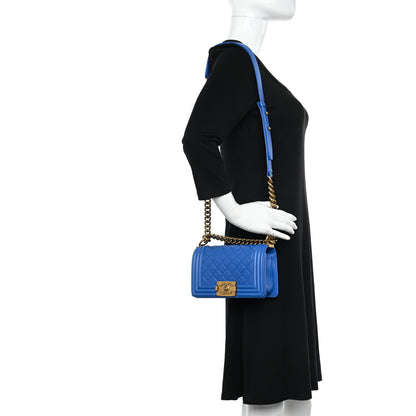 Chanel Lambskin Quilted Small Boy Flap Blue 2 of 11