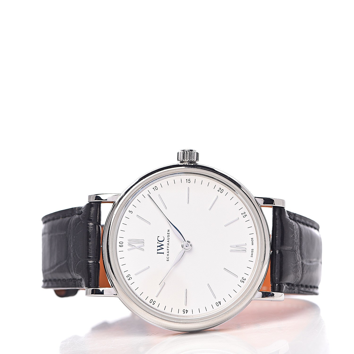 IWC Stainless Steel Alligator 43mm Portofino Pure Classic Manual Winding Watch IW511102 3 of 10
