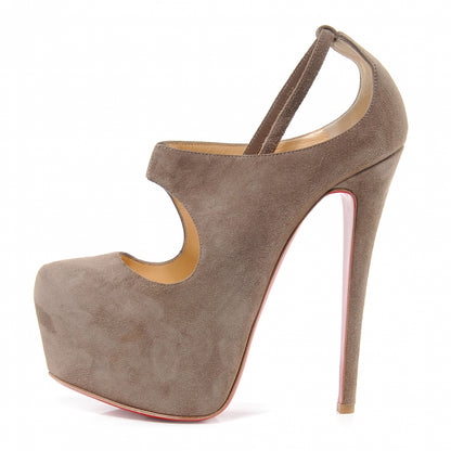 Christian Louboutin Suede Maillot 160 Pumps 36 Taupe 1 of 6