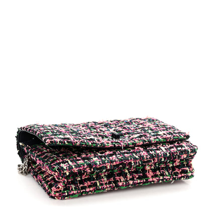 Chanel Tweed Quilted Reissue Wallet On Chain WOC Pink Multicolor 4 of 12