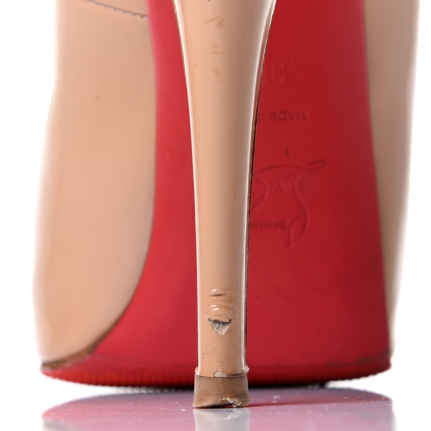 Christian Louboutin Patent New Very Prive 120 Pumps 38.5 Nude 13 of 13