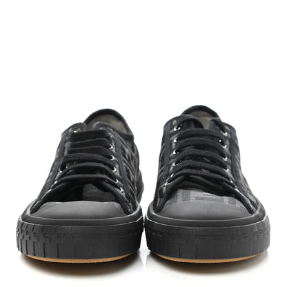 Fendi Fabric Jacquard Rubber FF Mens Domino Sneakers 11 Asfalto Black 2 of 10