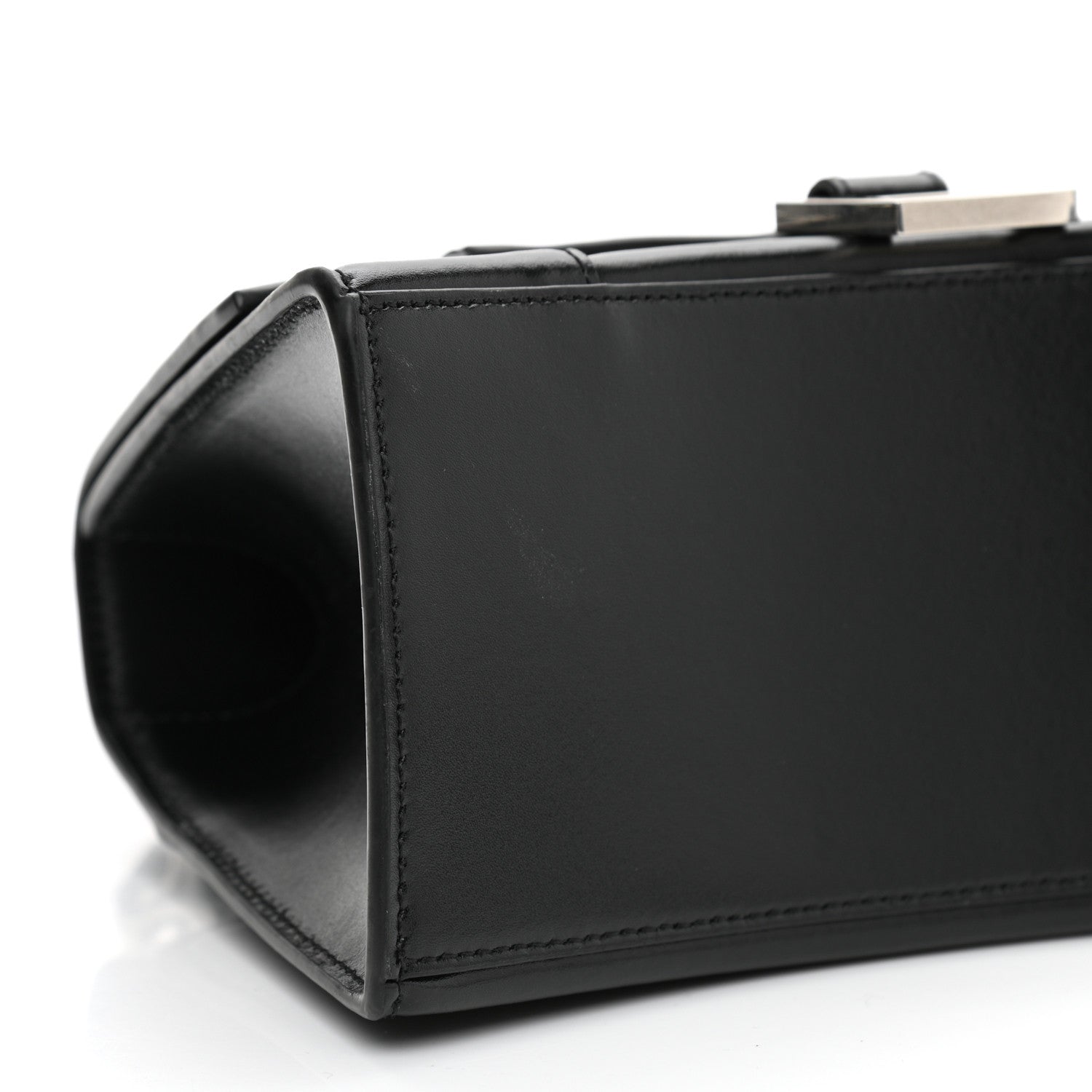 Balenciaga Shiny Box Calfskin Small Hourglass Top Handle Bag Black 8 of 9