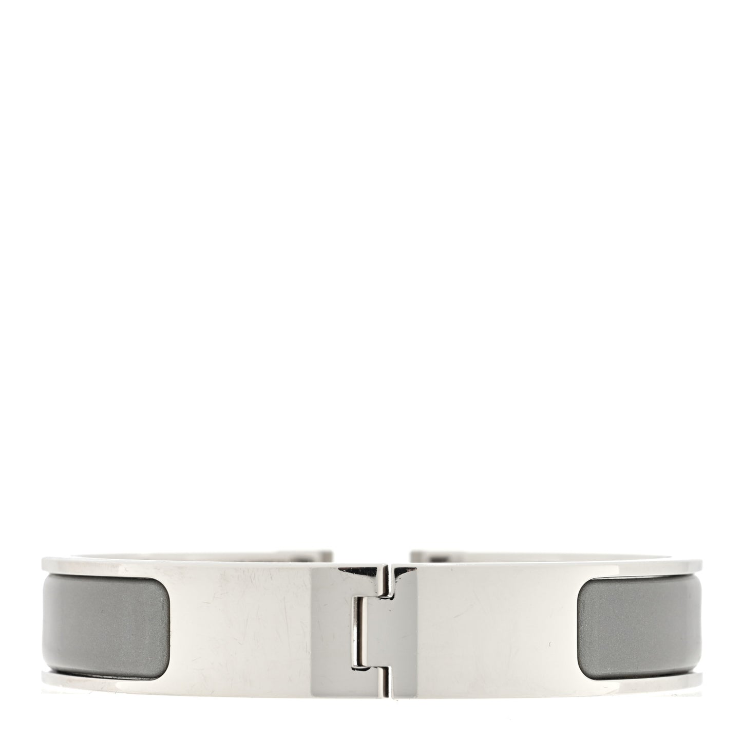 Enamel Narrow Clic Clac H Bracelet PM Gris Macadam