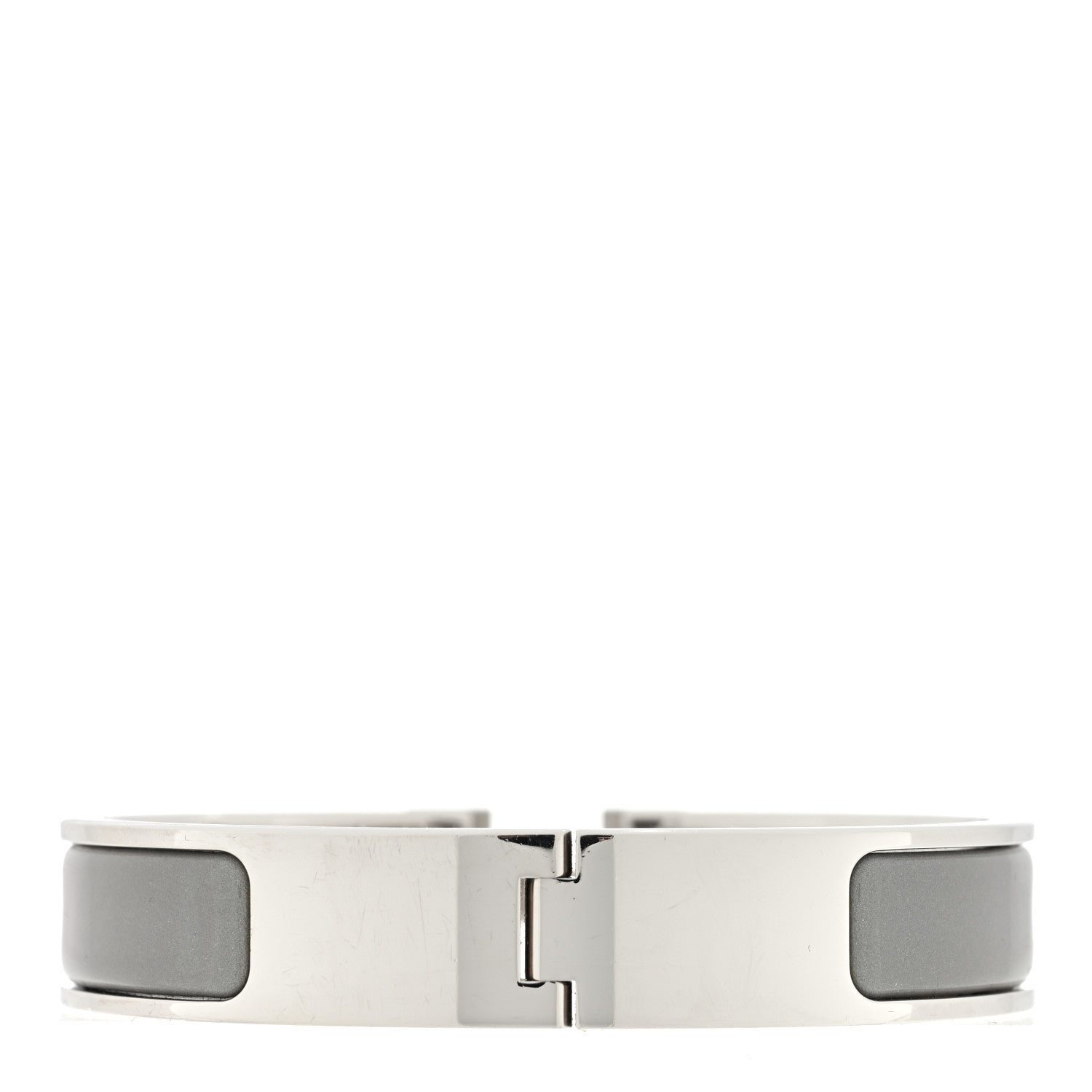 Hermes Enamel Narrow Clic Clac H Bracelet PM Gris Macadam 3 of 5