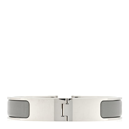Hermes Enamel Narrow Clic Clac H Bracelet PM Gris Macadam 3 of 5