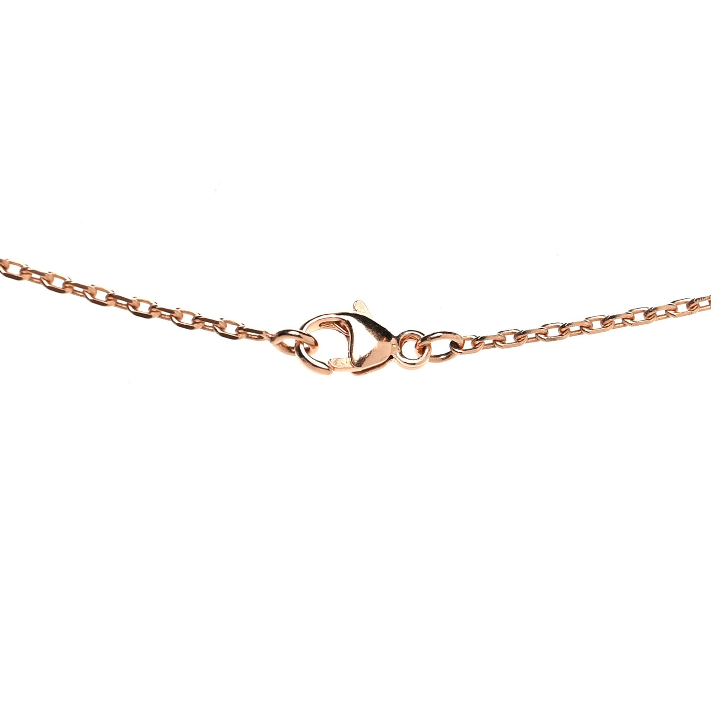 Lacquered Rose Gold Mini Pop H Pendant Necklace Marron Glace