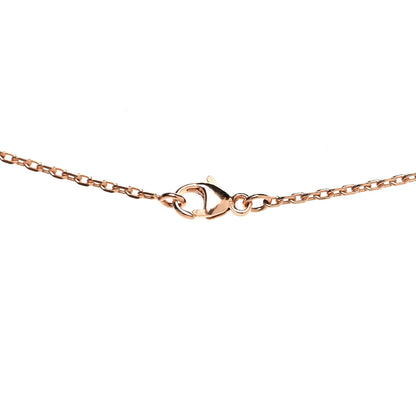 Hermes Lacquered Rose Gold Mini Pop H Pendant Necklace Marron Glace 3 of 5