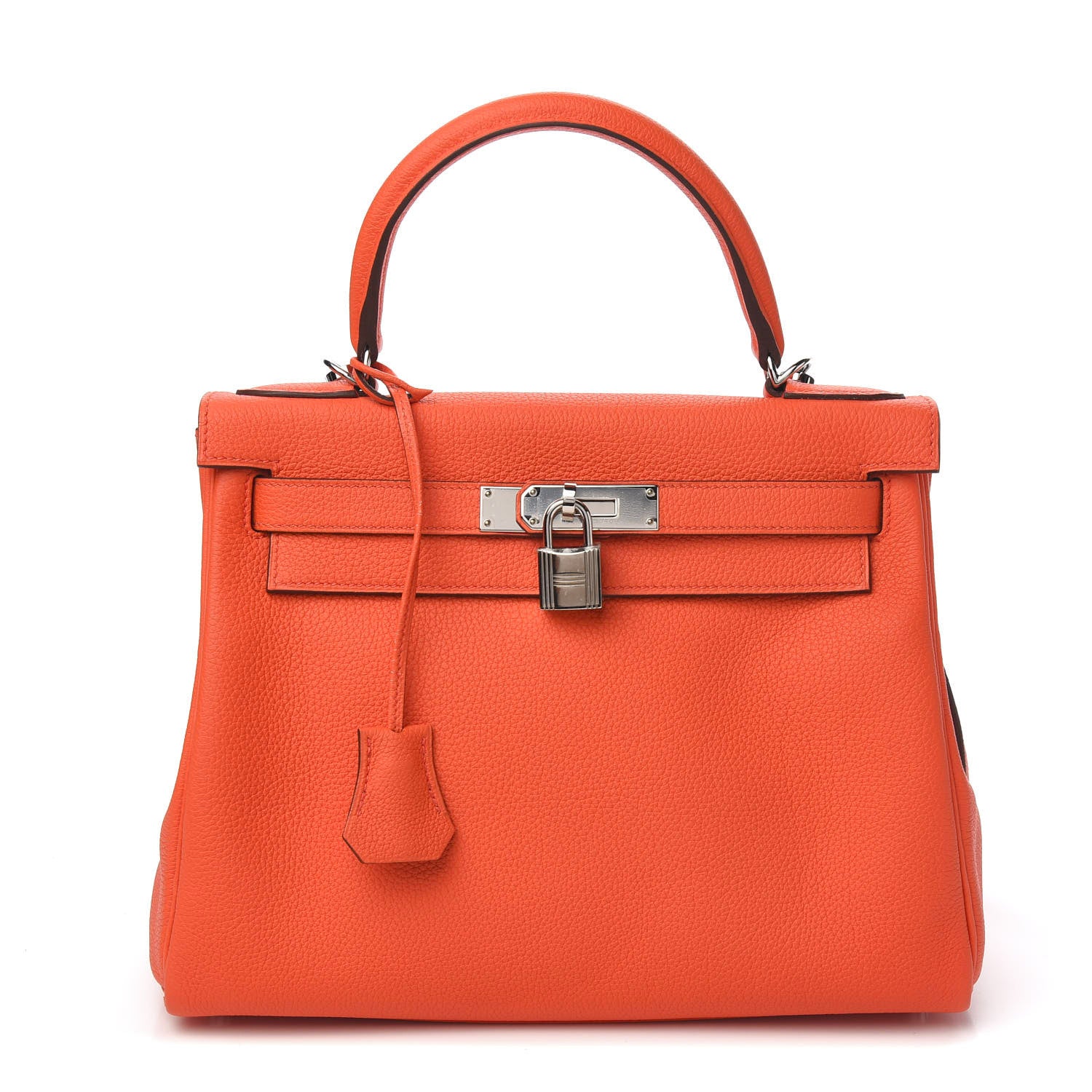 Hermes Togo Kelly Retourne 28 Poppy Orange 1 of 34
