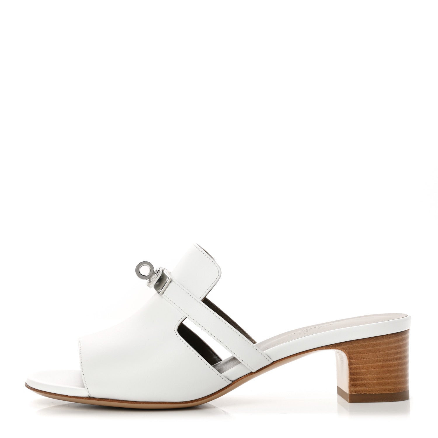 Hermes Goatskin Candy Sandals 38 White 1 of 9