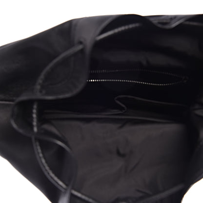 Alexander Wang Distressed Calfskin Flat Drawstring Bucket Black 5 of 11