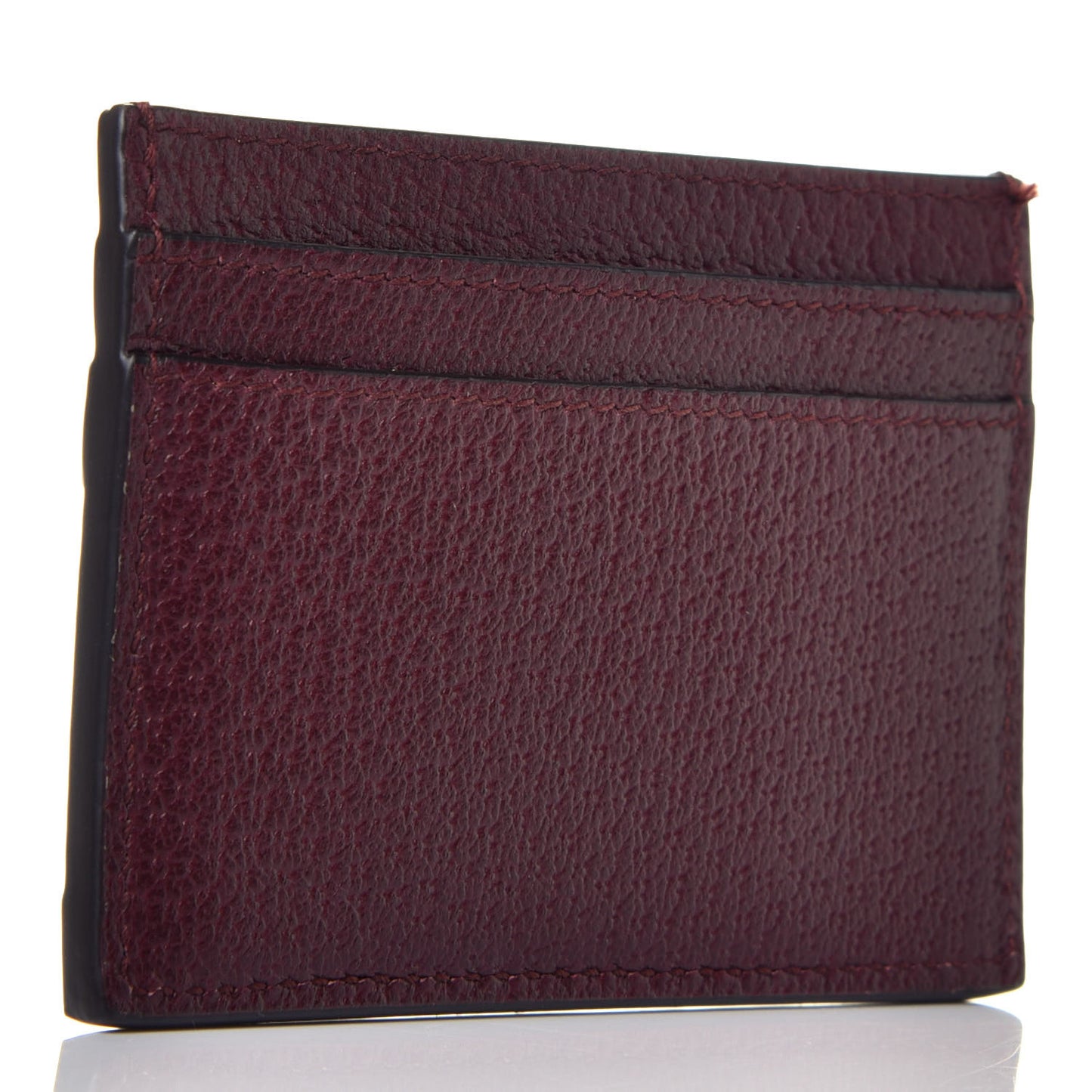 Calfskin Web GG Ophidia Card Holder Vintage Bordeaux