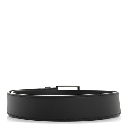 Louis Vuitton Calfskin 35mm Pont Neuf Belt 85 34 Black 2 of 6