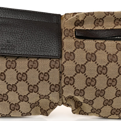 Gucci GG Monogram Double Pocket Belt Bag Dark Brown 11 of 15