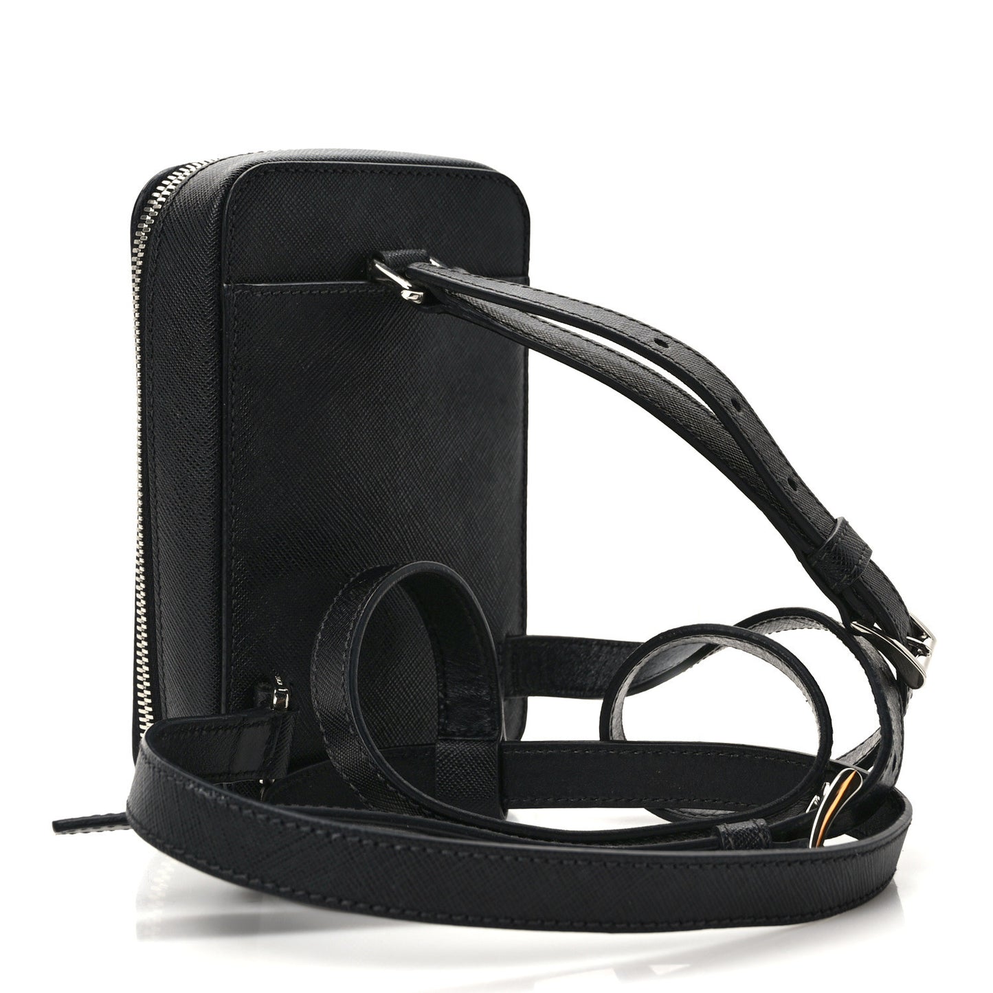 Saffiano Harness Crossbody Travel Pouch Black