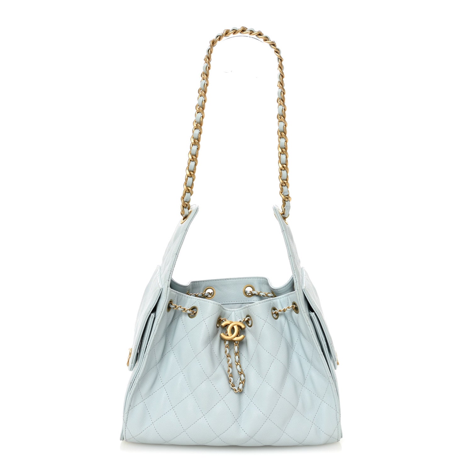 Chanel Caviar Quilted Small Chanel 25 Handbag Light Blue 1 of 10