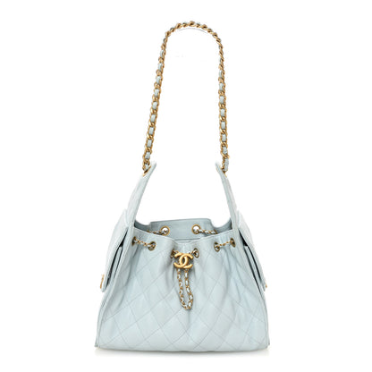 Chanel Caviar Quilted Small Chanel 25 Handbag Light Blue 1 of 10