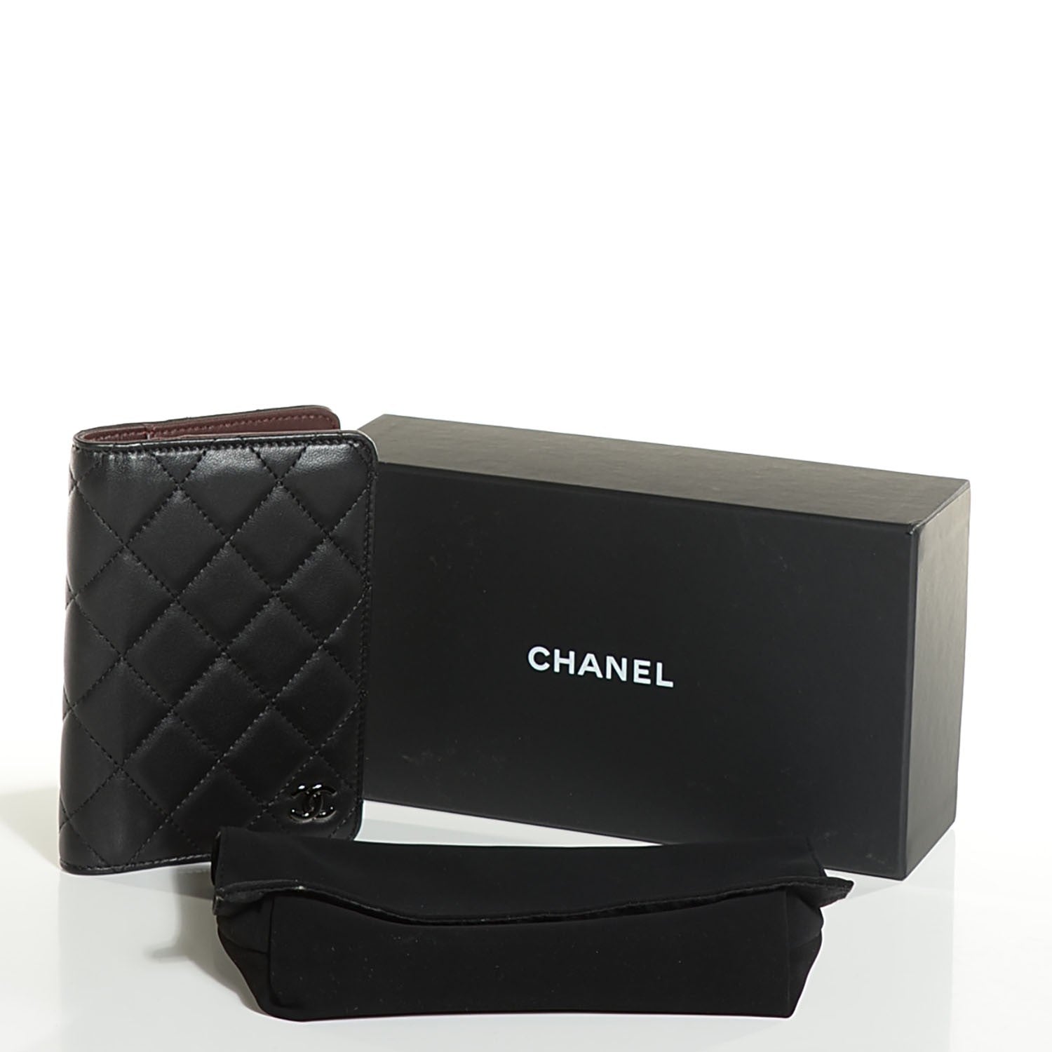 Chanel Lambskin Quilted Passport Holder Black 8 of 8