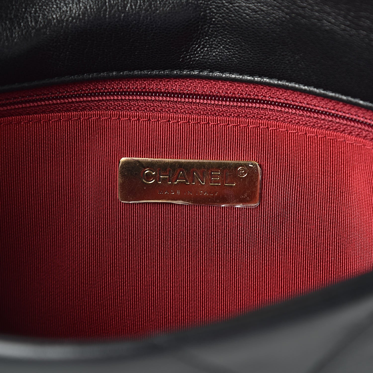 Chanel Goatskin Quilted Medium 19 Flap Black 6 of 11