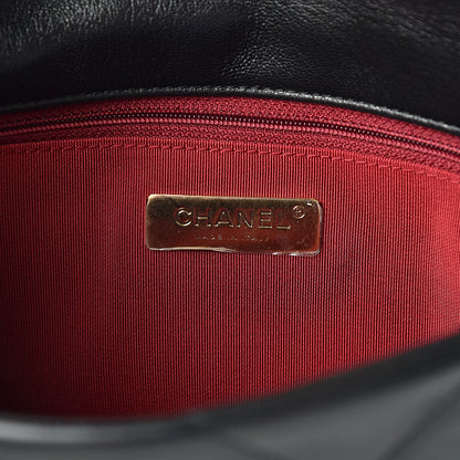 Chanel Goatskin Quilted Medium 19 Flap Black 6 of 11