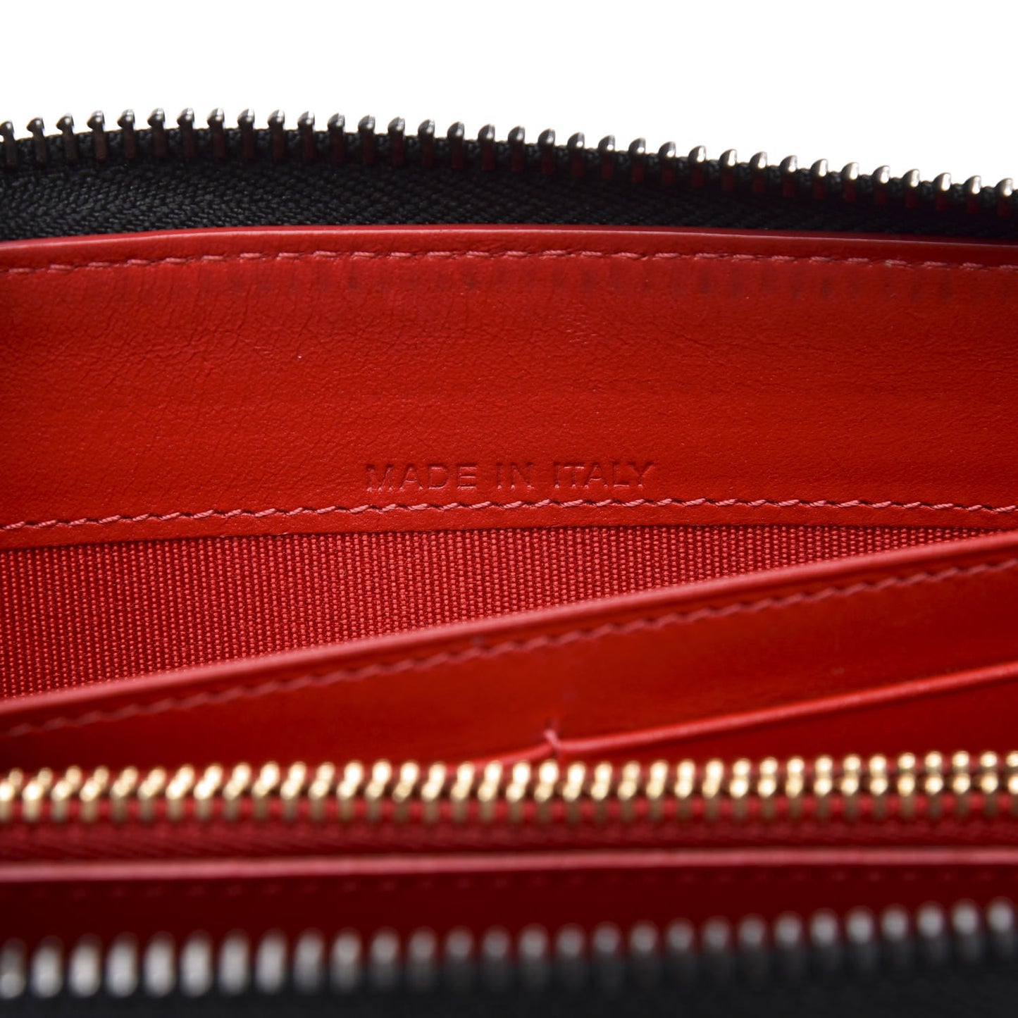 Patent Panettone Spiked Valentines Zip Around Wallet Black Fuchsia