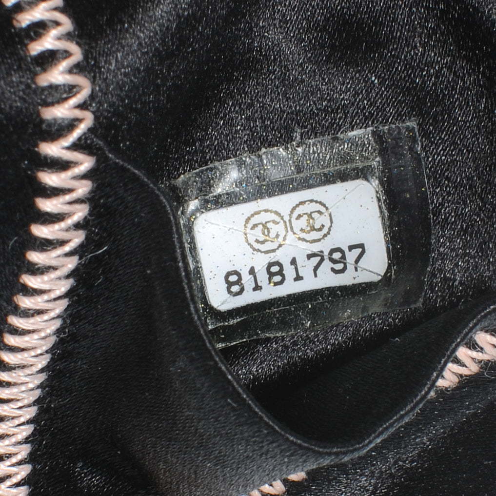 Chanel Lambskin Satin Reversible Tassel Bag Light Pink and Black 7 of 7