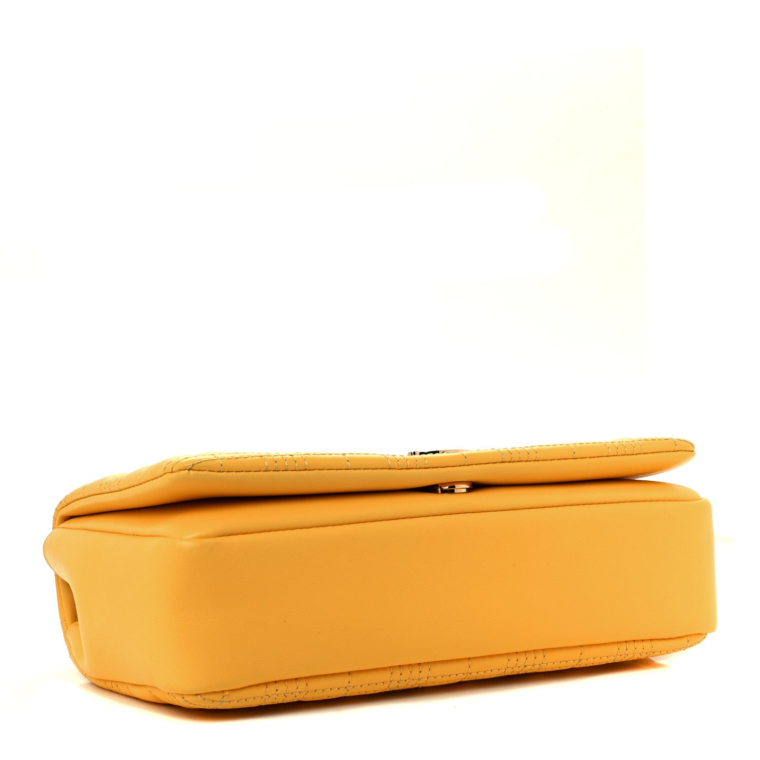 Burberry Lambskin Quilted Small Lola Bag Deep Saffron 4 of 11