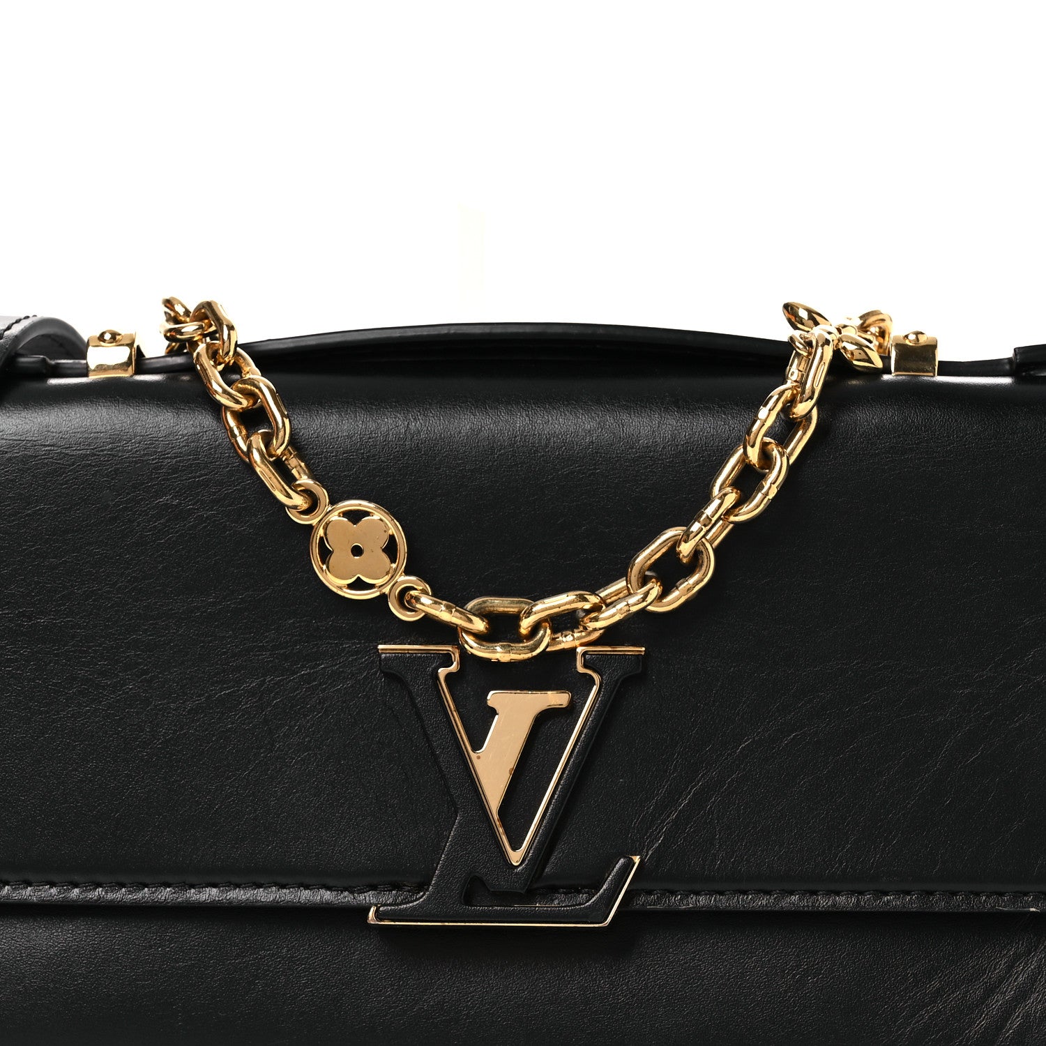 Louis Vuitton Calfskin LV Wallet On Chain Capucines Black 7 of 16
