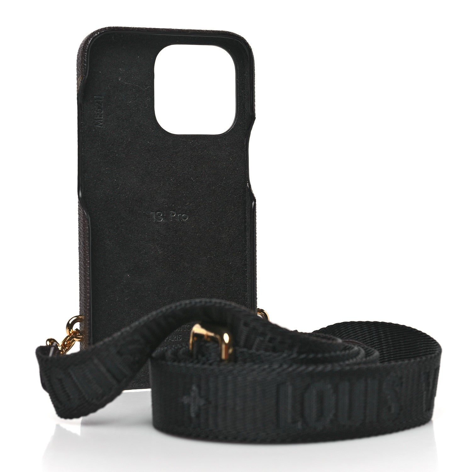 Louis Vuitton Monogram Bumper On Strap iPhone 13 Pro Black 2 of 7