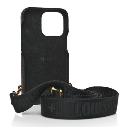 Louis Vuitton Monogram Bumper On Strap iPhone 13 Pro Black 2 of 7
