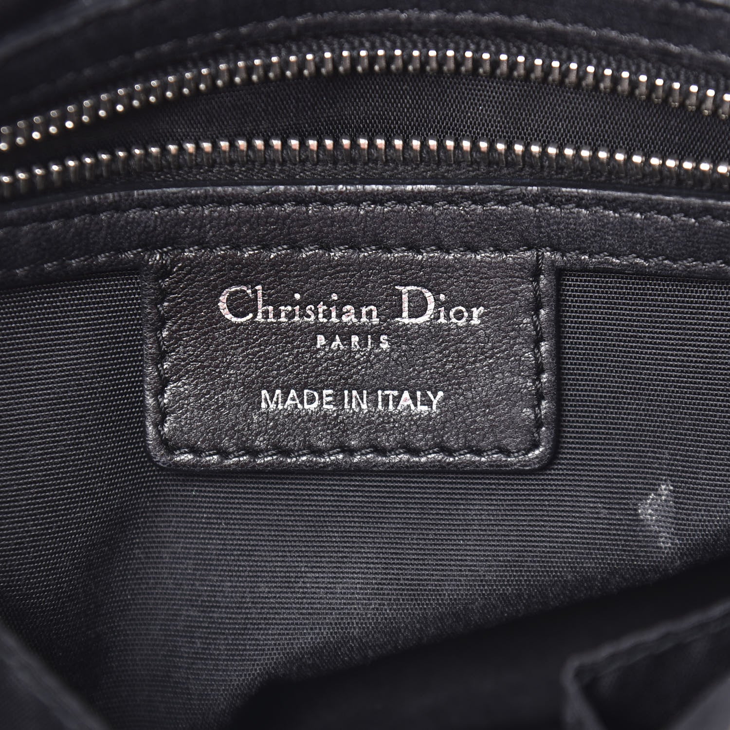 Christian Dior Lambskin Cannage Granville Polochon Black 6 of 11