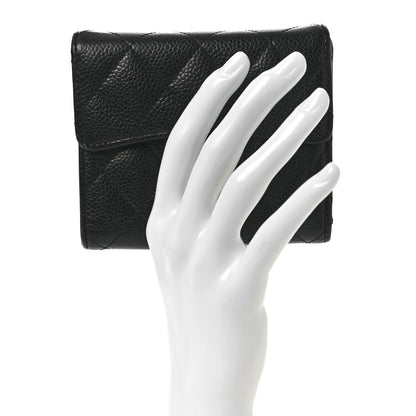 Chanel Caviar Quilted Compact Flap Wallet Black 2 of 13