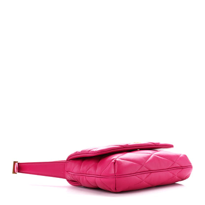 Saint Laurent Lambskin Quilted Le 57 Diamond Shoulder Bag Pink 4 of 10
