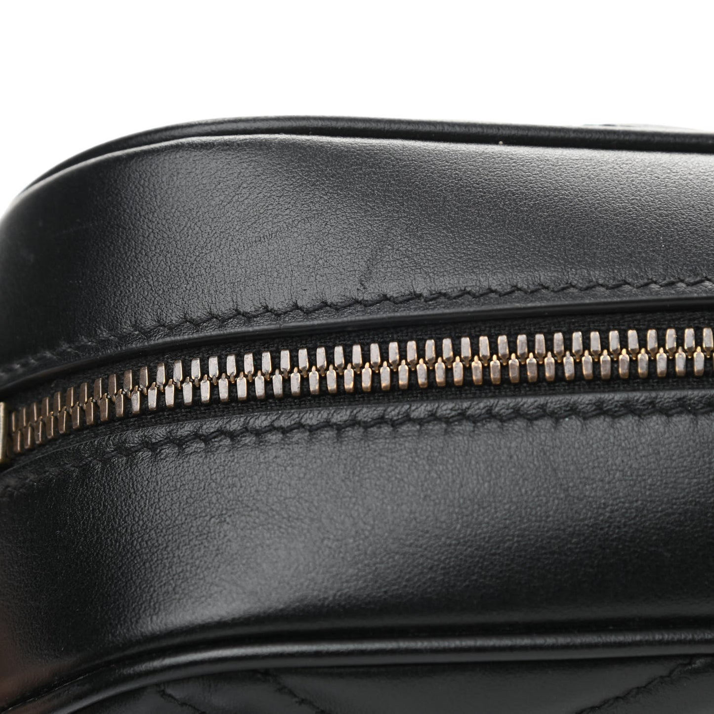 Calfskin Matelasse Small GG Marmont Chain Shoulder Bag Black