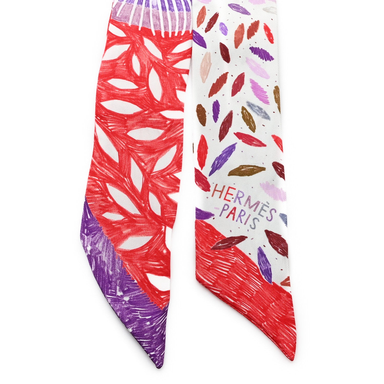 Hermes Silk Chacun Fait Son Nid Twilly 2 of 3