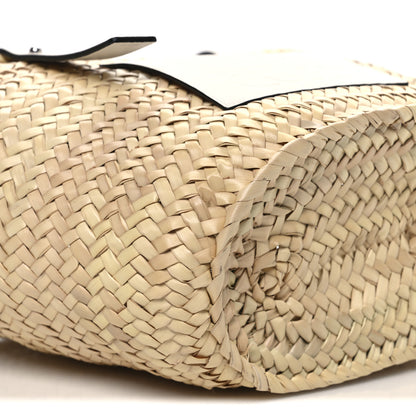 Loewe Raffia Small Basket Tote Bag Natural White 9 of 11