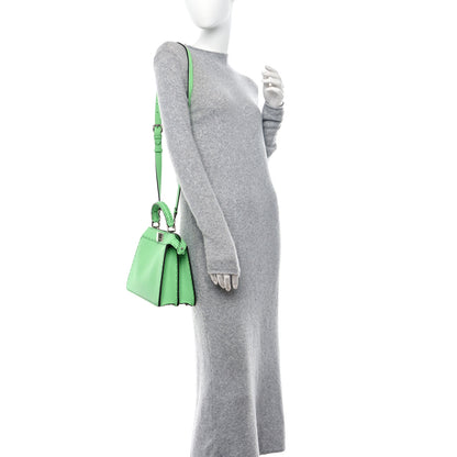 Fendi Cuoio Roma Sellerissima Nappa Sintetica Tape Stitch Small Peekaboo I SEE U Satchel Edamame 2 of 10