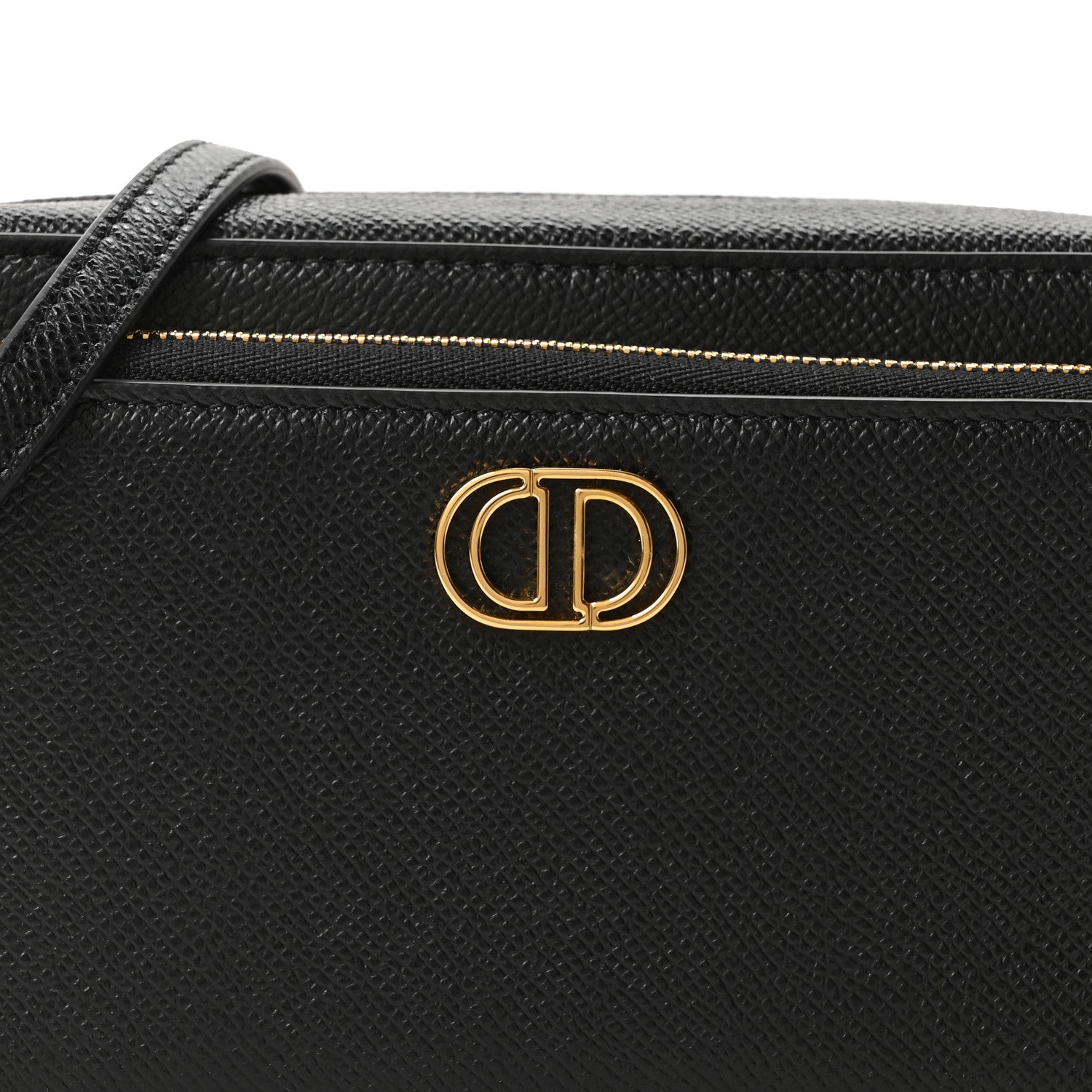 Christian Dior Grained Calfskin Caro Double Pouch Black 8 of 10