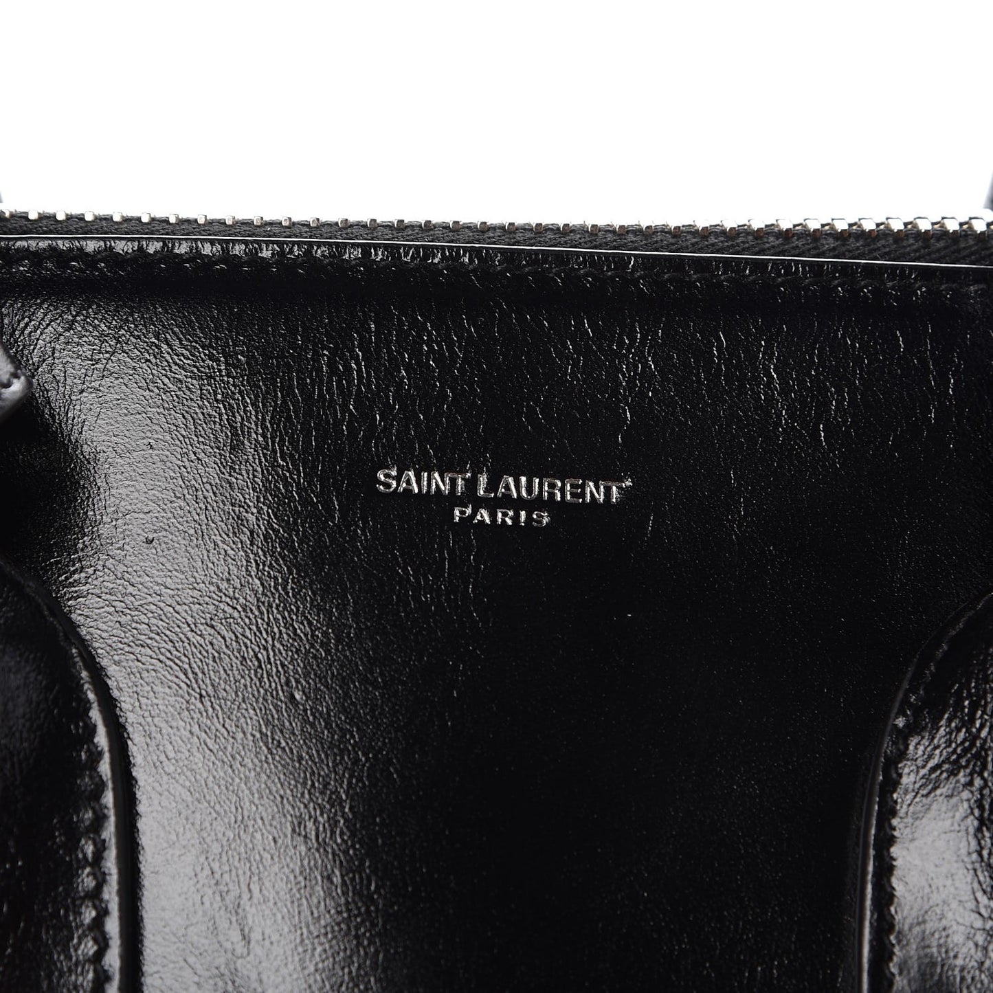 Cracked Shiny Calfskin Medium Souple Sac De Jour Duffle Black
