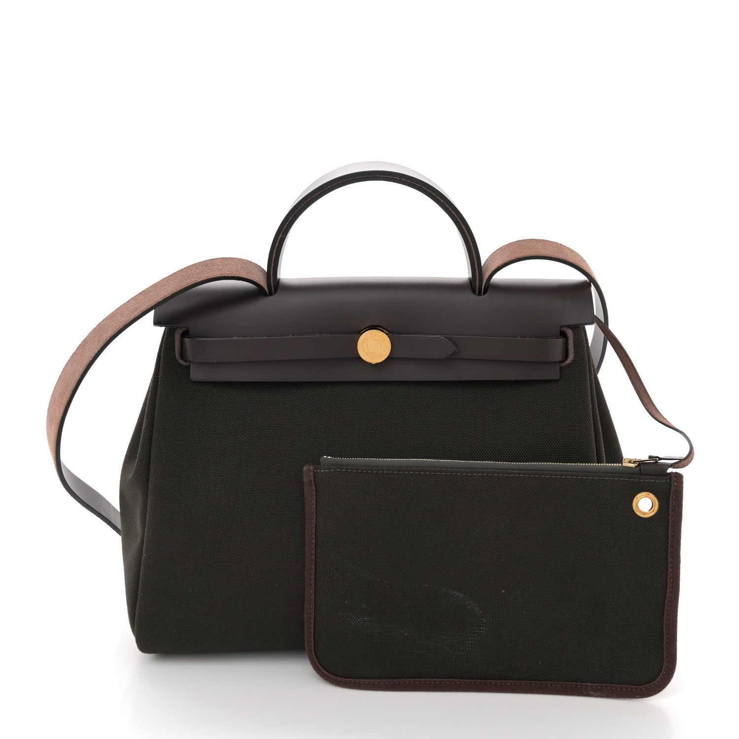 Hermes Vache Hunter Herbag Zip Retourne 31 PM Dark Bronze Ebene 2 of 13