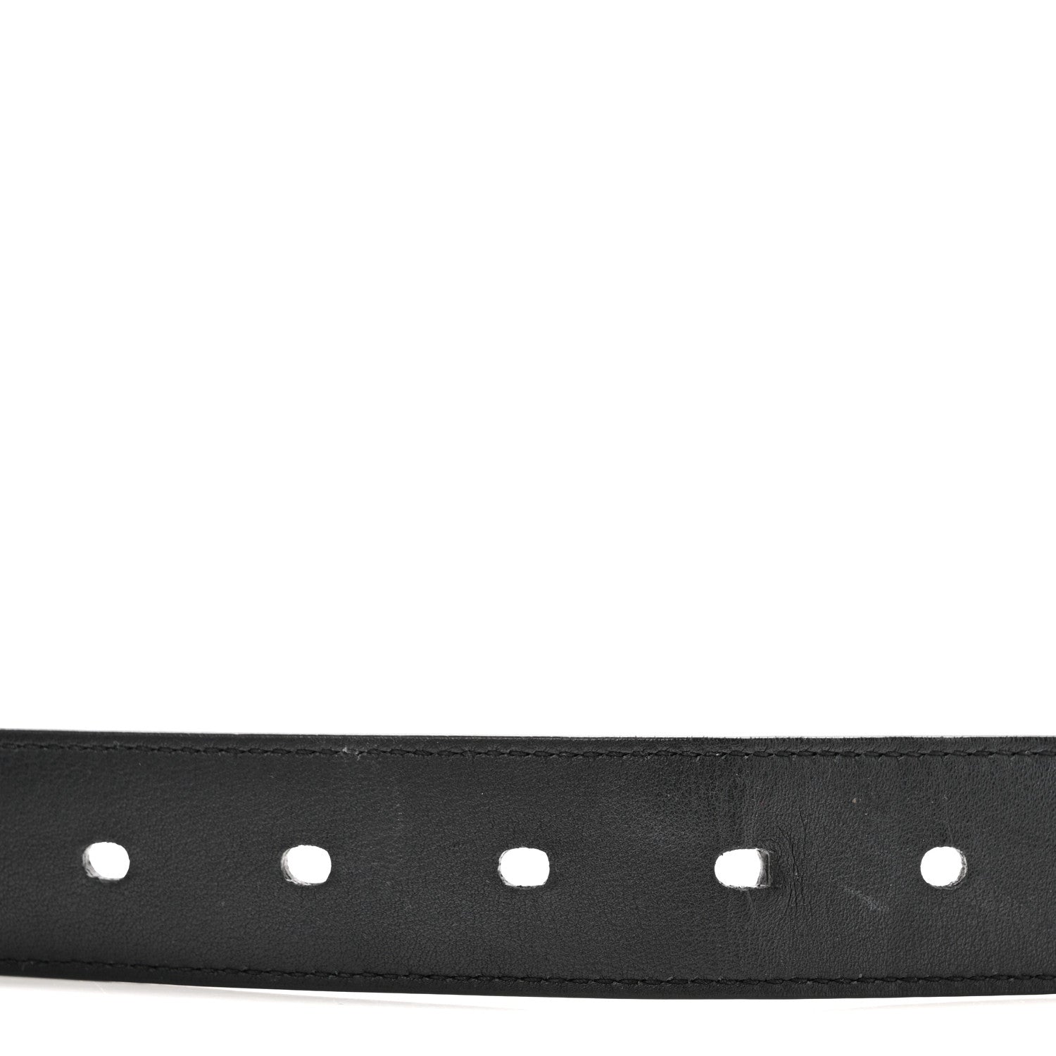 Saint Laurent Smooth Calfskin Monogram Cassandre Square Buckle Belt 95 38 Black 5 of 9